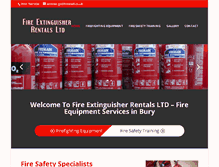 Tablet Screenshot of buryfireextinguishers.co.uk
